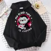 Heren Hoodies Vampire Mijn bloedgroep is koffie mannelijk Harajuku Fleece Sweatshirt Personality Fashiontops Vintage Spiritual Hoodie Men