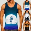 Débardeurs pour hommes Workout Apparel Hommes Mode Printemps Été Casual Sans Manches O Cou Imprimé Hommes À Manches Longues Spandex T-shirt Chemises Packs