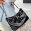 Wax Oil Leather Chain Designer Shoulder Bag High Quality Womens Elegance Simple Atmosphere Soft Axillary Package Solid Color Handbag