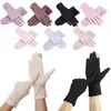 Guantes de cinco dedos Moda Verano Algodón Estampado Punto Corto Antideslizante Transpirable Damas Delgado Sol Protección UV Guantes Guantes de conducción para mujeres 230717