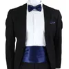 Bow Ties Fashion Mens Cummerbund Bow Tie Brosch Set Black Red Blue Midje Tätning för formell tuxedo Business kostym Middagstillbehör 230717