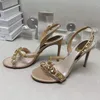 Sandales été strass talon haut sandale femme gladiateur Stiletto femmes Sexy luxe mode semaine piste fête chaussures Mujer