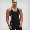 Canottiere da uomo Bodybuilding Fitness Canotte Gilet muscolare per uomo Tee Maglia da basket Solid Gym Stringer Loose 230717