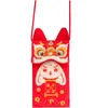 Present Wrap Asia Cross Body Wallet Chinese Envelope Packets Messenger 2023 Red Canvas Cash Pouch Child