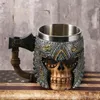 1st 3D Axe Epacket Handle Viking Warrior 450 ml Skull Mug Gotic Tankard Halloween Decoration Skeleton Cup Beer Stein Man Gift C19283p