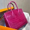 Sac à main du Nile Platinum Nile Luxurys Crocodile en cuir 30 pouces Pure Couture Fashion Fashion Womens