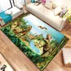 Carpets 3D Jurassic Dinosaur Dragon Printed Carpet for Living Room Rugs Camping Stranger Things Picnic Mat Anti-Slip Yoga Mat Fans Gift R230717