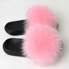 Slippers Echt Vossenbont Slides Harige En Pluizige Bont Slippers Indoor Huis Vrouwen Slippers Strand Schoenen Zomer Vrouw Sandalen gratis Verzending L230717