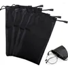 Storage Bags Drawstring Dustproof Black Glasses Bag Soft Waterproof Sunglasses Microfiber Portable Eyewear Container