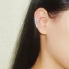 Backs Earrings CANPEL Fashion Zircon Ear Cuf Non-pierced Women Party Bridal Wedding Silver Plated Jewelry Summer Vacation Accessories