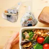 Servis uppsättningar 50 st japan rensar cellofanväskor onigiri omslag bulk dekoration triangel omslag godis japansk plast