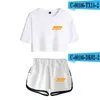 Kvinnors spårdräkter Summer Track Suit Women 2 Piece Set Kpop Ateez Crop Top Shorts Two Outfits Casual Tracksuit Sportwear Twopiece Sets