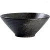 Ciotole Creative Noodle Bowl Cooking Stoviglie Home Black Personality Vintage Ceramic Large Soup Ramen