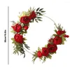 Decorative Flowers Artificial Realistic Peony Flower Wreaths Garland Rattan Floral For Home Front Door Porch Window Hanging Decoration