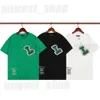 2022 Summer Paris Mens T-shirts Designer Tee Luxury Flocage Lettre T-shirt t-shirt Classique Mode Vert Femmes À Manches Courtes Casual Coton T-shirt Topsgd33gd33l8ae