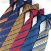 Bow Ties Silk 8cm Men's Fashion Design Necktie Striped For Men Luxury Paisley Red Green Tie Shirt Collar Neckwear Cravat Gifts