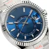 Wholesale Top Original R olax Watch online shop Men's Mechanical Sky Dweller Fashion TW 9001 With Gift Box