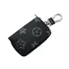 designer PU Leather wallet Bag Keychains Car Keys Holder Key Rings Black Plaid Brown Flower Pouches Pendant Keyrings accessories Charms for Men Women Gifts