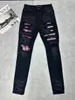 Jeans pour hommes Designer Jean Pantalon Déchiré Marque Designs Lettre Strass Moto Hommes Skinny Hip Hop Street Cowboy Pantalon