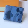 M82307 men card holders designer wallet women 5A top quality short wallets Water drop canvas purse Luxurys Cardholder with box M82308