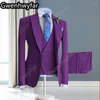 Costumes pour hommes Gwenhwyfar Fashion Red Western Slim Fit Revers Party Wedding Groom Man 3 Piece Set (Blazer Vest Pants)