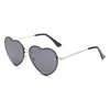 Sunglasses Zilead Luxury Love Heart Women Men Fashion INS Metal Rimless Sun Eyeglasses UV400 Shading Outdoor Driving