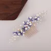 Highgrade Wedding Hair Comb Hair Styling Tool Tillbehör med söt blomma för kvinnliga dagliga huvudbonadsmycken L230704