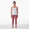 Callisc Leggings Fitness Women's Gymの服によるアクティブなズボンレッドレザー