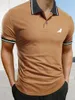 Herren-Polohemd mit Vogel-Grafikdruck, kreatives Top, lässig, leicht dehnbar, kurzärmelig, Button-Down-Revers-Poloshirt, Kleidung für den Sommer