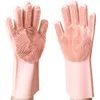 Disposable Gloves 1 Pair Silicone Cleaning Multifunction Magic for Dish Washing Car Pet Hair Kitchen Clean Tool 230717