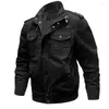 Felpe con cappuccio da uomo Bomber militare di alta qualità Giacche da uomo Cappotti Cappotto slim fit Uomo Casual Multi-tasca Pilota Top Moda