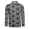 Chemises décontractées pour hommes Nicolas dans une Cage chemise automne drôle Nicholas imprimer homme Blouses amples à manches longues Design haut grande taille