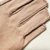 Five Fingers Gloves Women Summer Thin Cotton Dot Fingerless Cycling Nonslip Breathable Sunscreen Driving Gloves 230717