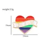 Fashion Enamel Rainbow Brooch Pins Creative Metal Love Flag Heart Brooches for Men Women Backpack Hats Clothes Lapel Badge Jewelry Gift Accessory