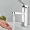 Set di accessori per il bagno e acqua fredda Miscelatore per lavello in ottone Rubinetto per lavabo Rubinetto per bagno Lavabo da incasso monoforo Rubinetteria nera opaca