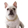 Colliers pour chiens laisses collier de chaîne pour animaux de compagnie 47cm collier en acier inoxydable bouledogue français Pitbully sangle accessoires de produit 230617