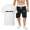 Herrspårar Sea Doo Seadoo Moto Tryckt Summer Fashion Sate Sportswear Tracksuit Sports Short Sleeve T-shirt Shorts 2 Piece Set