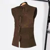 Hommes gilets rétro gilet médiéval Renaissance Gentleman gilet Vintage sans manches Costume pour scène Performance Cosplay hommes vêtements