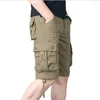 Shorts pour hommes été décontracté coton Caro sort salopette Lon Lent Multi poche Ot Breeces pantalon militaire mâle recadrée