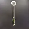 Tubo de quemador de aceite de bola de vidrio único de 30 mm Tubo de fumar de Pyrex grueso de pene masculino colorido Quemadores de tubo de paja de prueba para accesorios de agua Bong