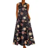 Plus size Dresses Floral Print Boho Casual Long Dress Summer Clothes For Women Vneck Sexy Off Shoulder Ladies Dresses Plus Size Maxi Dress 230715