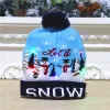 Fashion Christmas knitted hats with LED light men Colorful luminous knitted hat warm slouch Beanies Soft Stretch Cable Acrylic cap Knit Beanie Stingy Brim caps JY17