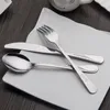 Dinnerware Sets 24Pcs Stainless Steel Cutlery Set Silver Carve Lines Handle Glossy Tableware Knife Fork TeaSpoon Dinner Kitchen Gift