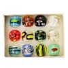 Wedding Rings Wholesale Lots 12Pcs Summer Mixed Styles Murano Glass Lampwork Ring Birthday Men Women's Wedding Party Valentine Fashion Jewelry 230717