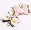 Hair Accessories Boutique Handmade Ballet Girl Hairpin Glitter Leather Clip Children Rhinestone Bows Kids Headwear