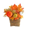 Dekorativa blommor Thanksgiving Autumn Wreath Garland för Fall Wall Front Door Party Decoration