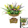 Decoratieve bloemen Kunstbloemenmand Deur Opknoping Garland Planten voor feesthuisdecoraties