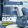 Sand Play Water Fun Glock Gun Toy Electric Portable Automatic Spray Toys Outdoor Fight For Kids 230617