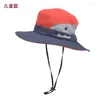 Berets Unisex Wide Brim Panama Hat Men Fishing Outdoor UV Protection UPF 50 Sun Summer Mesh Visor Bucket Bob Hiking