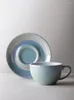 Filiżanki spodki ceramiczne kubek kawy spodek 280 ml latte expresso ręcznie robione oprogramowanie napoje 3 kolory proste styl kawiarni sklep porcelanowy kreatywne kubki